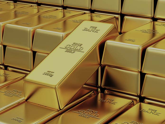 Gold price gains on weaker dollar