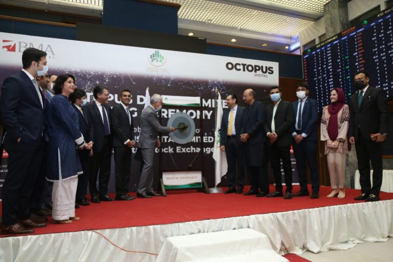 PSX holds gong ceremony on listing of Octopus Digital Ltd
