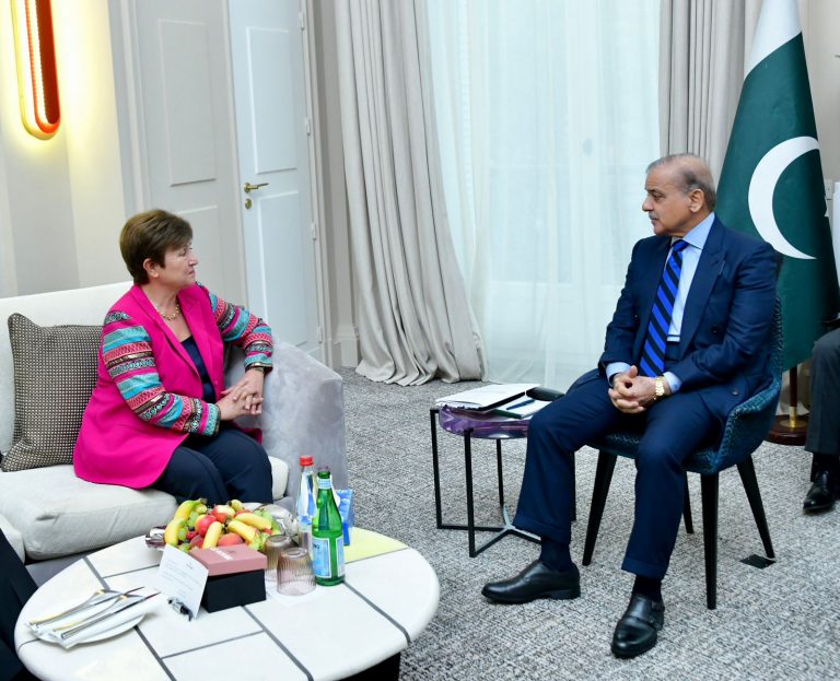 Final Push to wrap up 9th review: PM Shehbaz meets Kristalina Georgieva